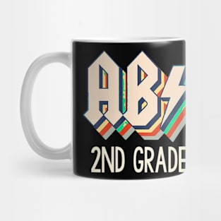 2Nd Grade ABCD Rocks Funny Back O School For Eacher Kids Mug